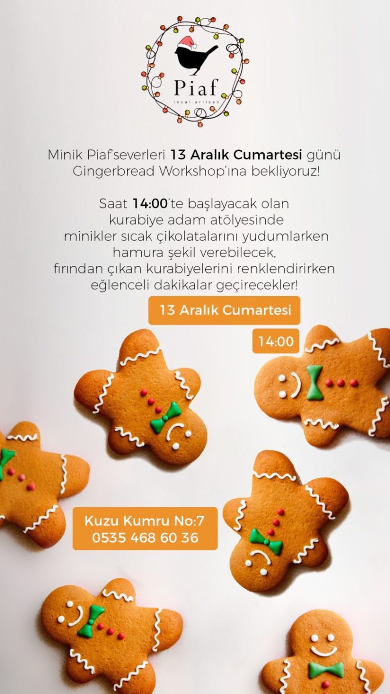 Gingerbread Workshop 13 Aralık 14:00